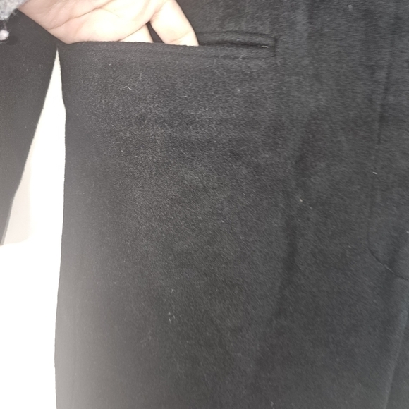 Calvin klein Women's Black Funnel Wool Overcoat size 12 Vintage - Picture 10 of 13